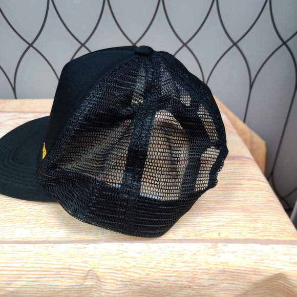 Lumos mens trucker hat adjustable snapback mesh baseball black retro cap sz OS - Picture 8 of 9
